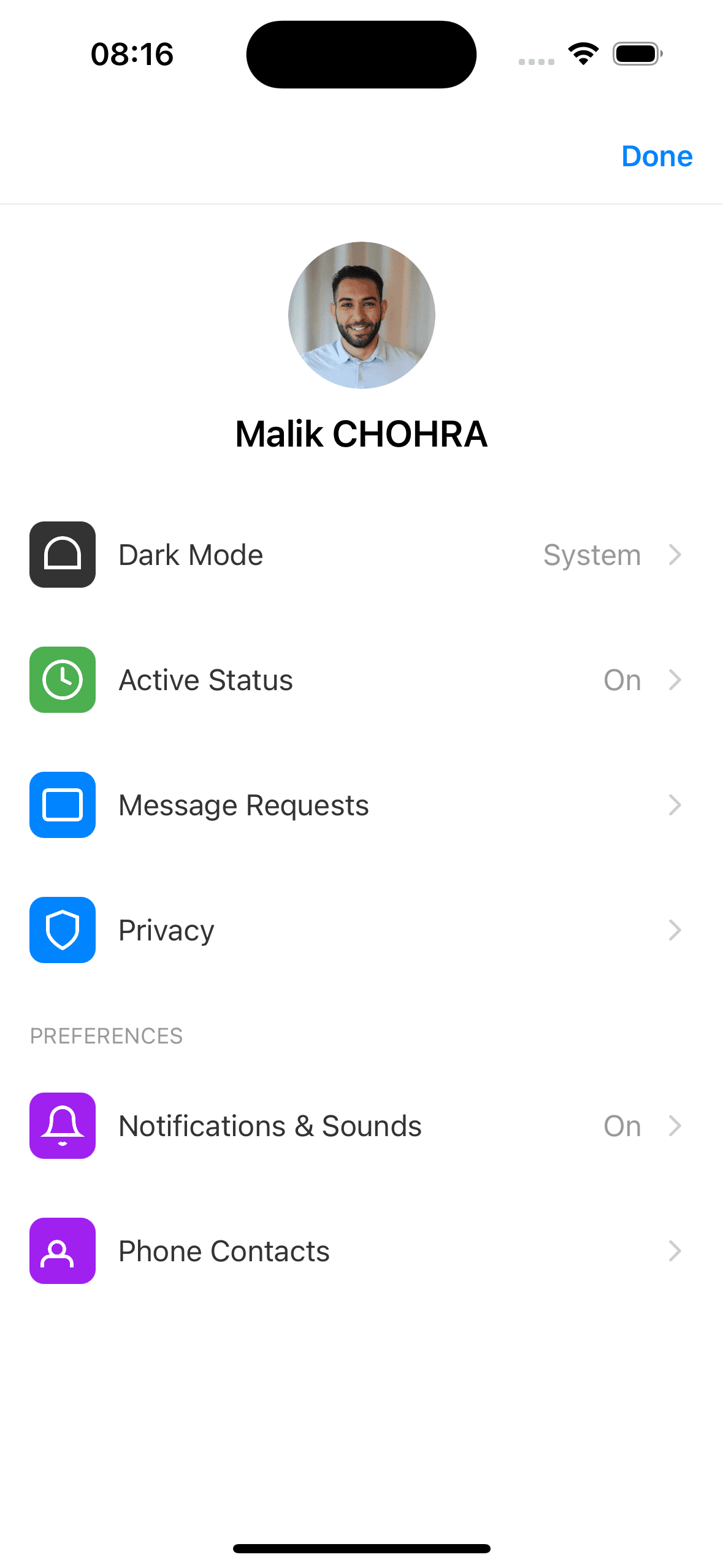 Messenger Settings